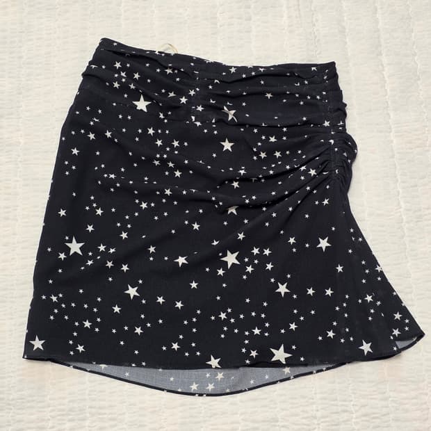 빈티지 y2k 오네갸루 스타 셔링 미니스커트