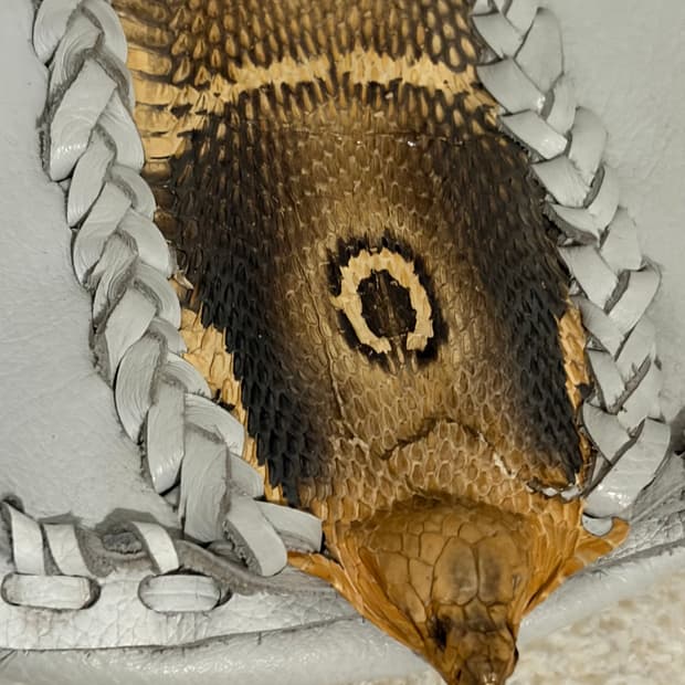 Kmrii style snakeskin belt bag