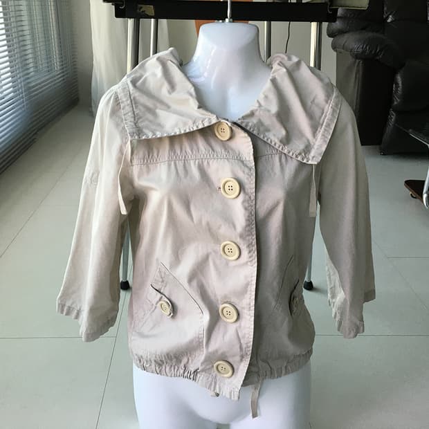 wide collar cotton jacket