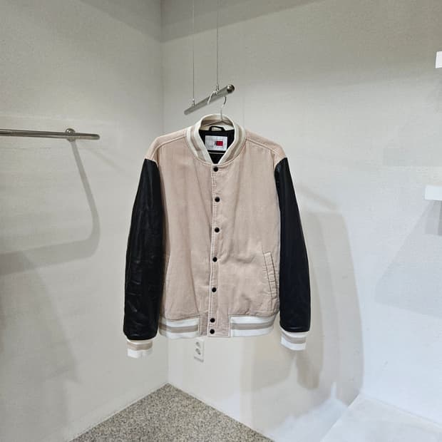 타미힐피거 코듀로이 빅로고 스타디움 자켓