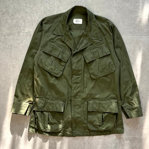 60's 미군 트로피컬 정글 퍼티그 자켓 S-S
