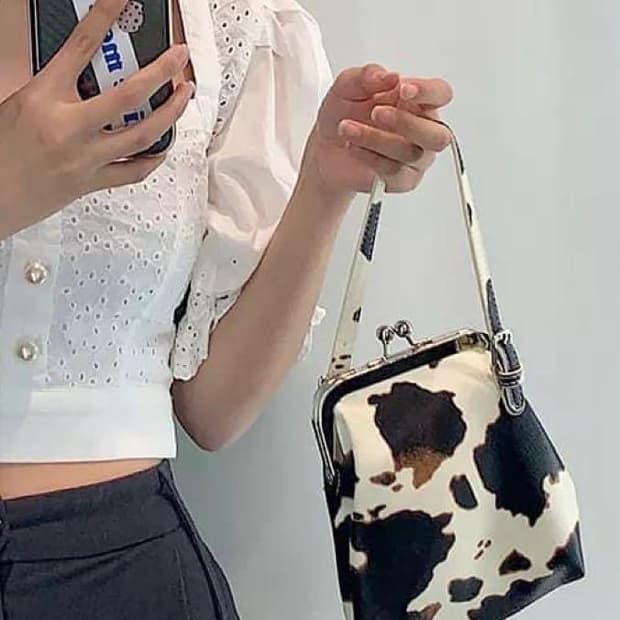 카우패턴 핸드백