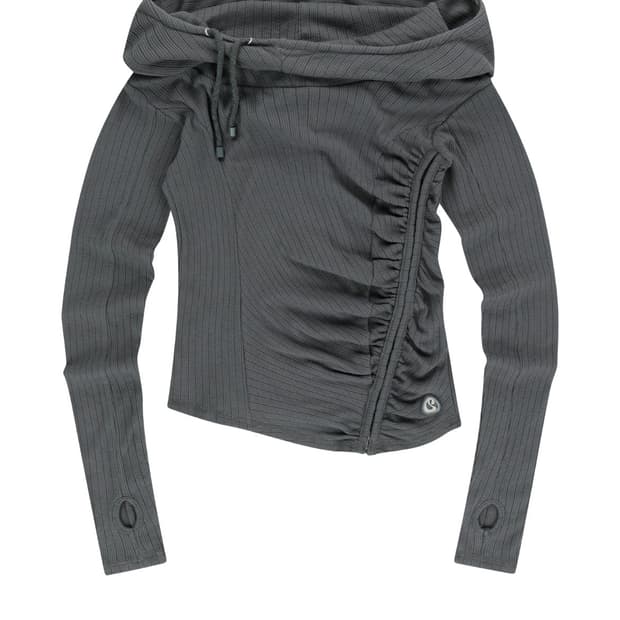 코이세이오 SHIRRING HOOK HOODIE CHARCOAL