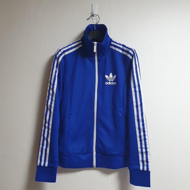 아디다스 유로파 트랙탑 버터플라이 패턴 져지 블루 90