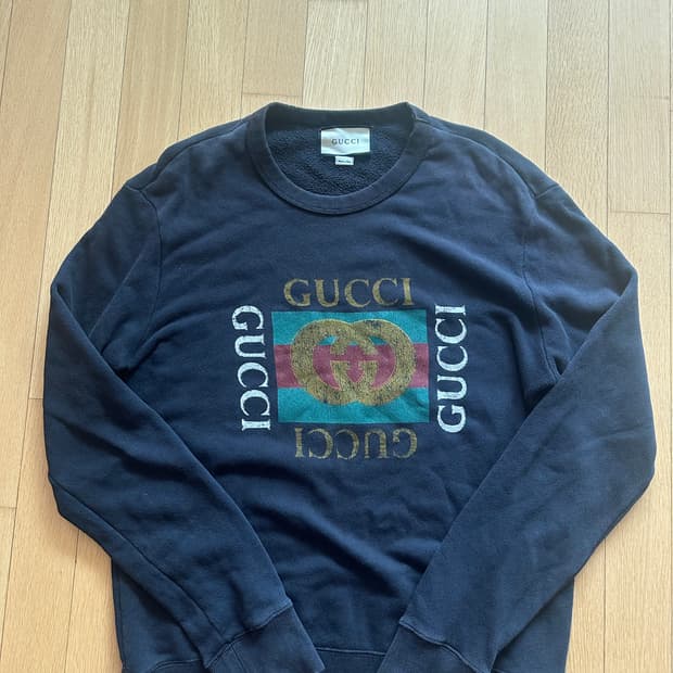 구찌 빈티지 박스로고 맨투맨