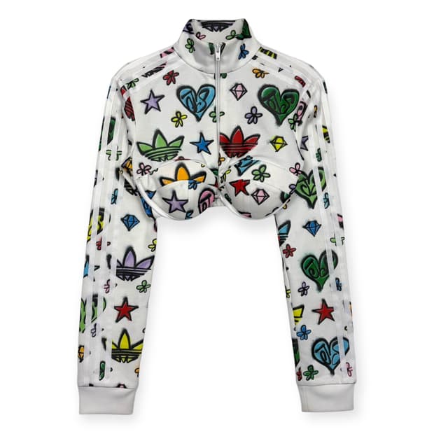 아디다스 제레미스캇 모노그램 크롭 트랙 자켓