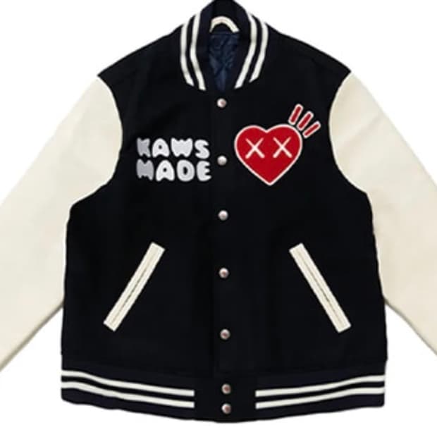 휴먼 메이드 x 카우스 바시티 자켓 네이비