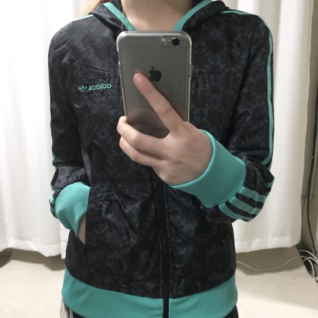 아디다스 패턴 블랙 민트 바람막이