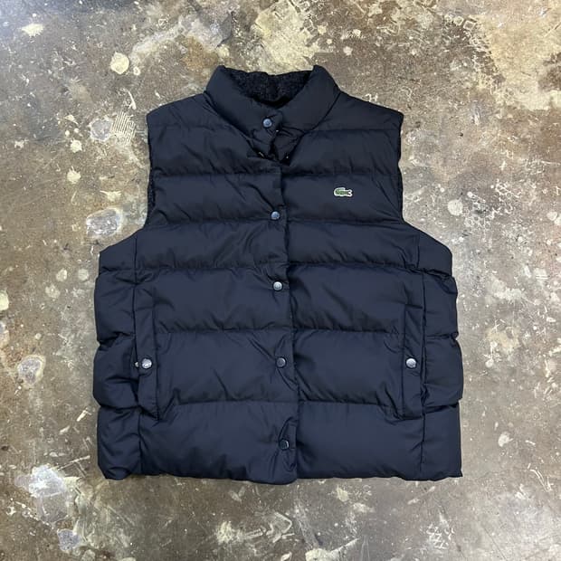 95) 라코스테 리버시블 양면 구스다운 패딩 조끼 거위털 패딩 베스트