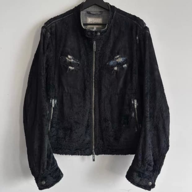 Emporio Armani Denim Cafe Racer Jacket