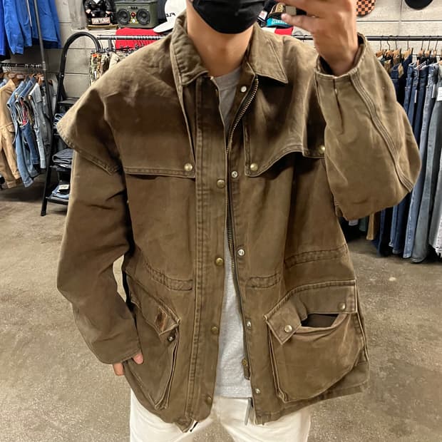 90s Carhartt 덕 케이프 코트 (110)