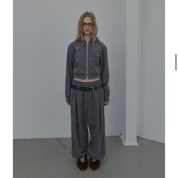 LCDC sparkle waffle pants(GREY)