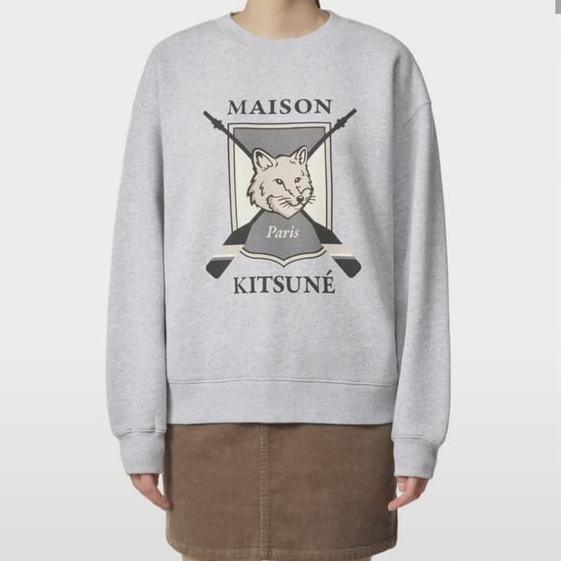 메종키츠네 폭스 프린트 컴포트 맨투맨