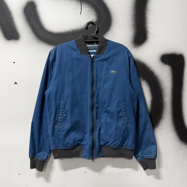 라코스테 라이브 코튼 투웨이 바시티 자켓