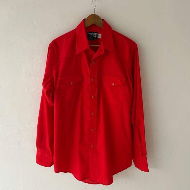 80s vtg WRangler Cowboy cut Western SH