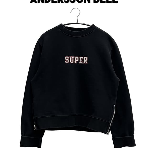 앤더슨벨 프린팅 맨투맨 블랙