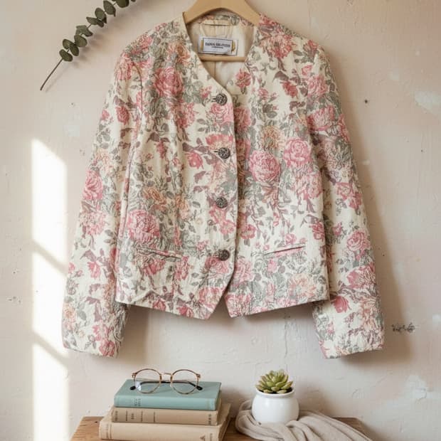 프랑스 빈티지 자가드 자켓