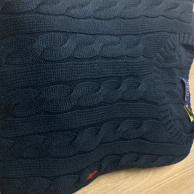 폴로 꽈배기니트 네이비