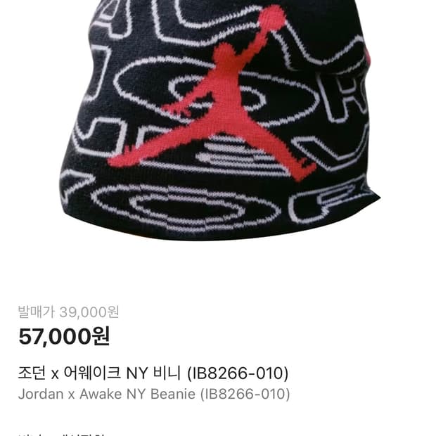 조던 어웨이크 뉴욕 비니