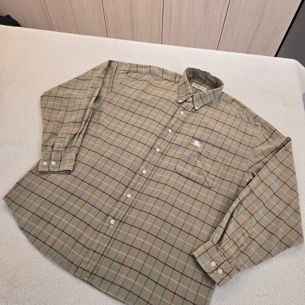 버버리 체크 긴팔 셔츠 남방 XL