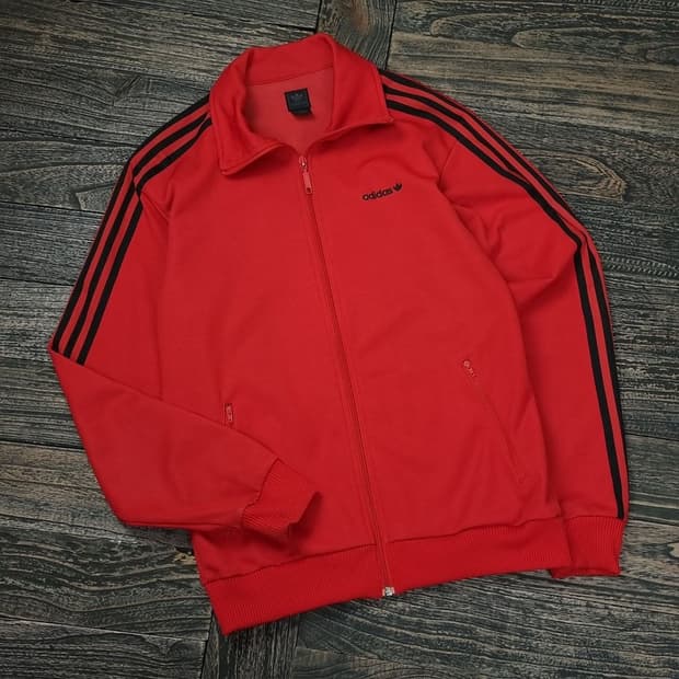 [아디다스] 베켄바우어 져지 트랙탑 집업 자켓 레드 M17377