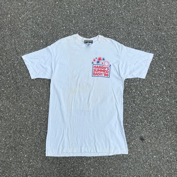 90s 프룻오브더룸 Made in usa 화이트 티셔츠 L