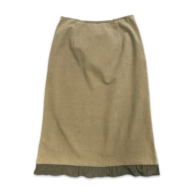 빈티지 EXOAH 골덴 프릴 롱 스커트