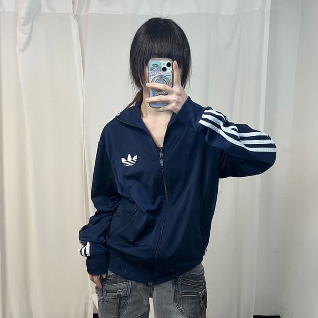 Adidas navy Firebird jersey