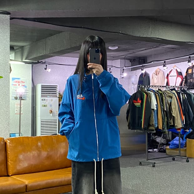 나이키 NSW 트렌드 우븐 블루 자켓 B4565