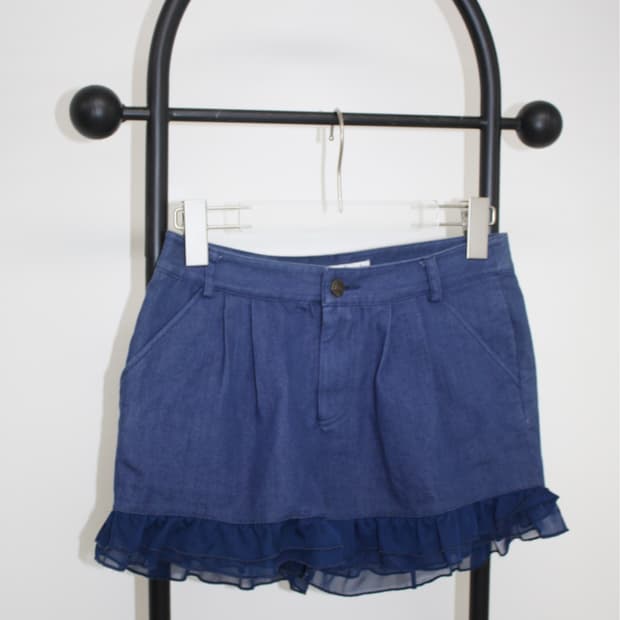 Ruffle Cotton Shorts