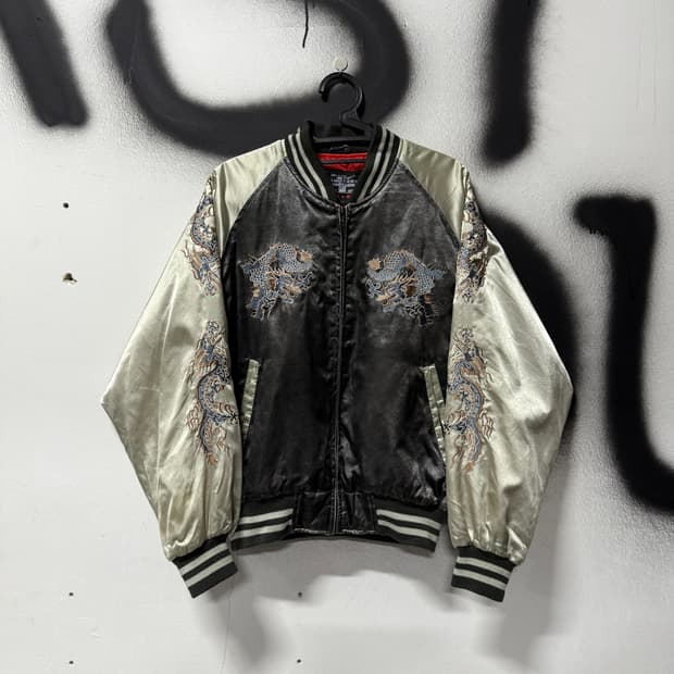 대장급 카라쿠리맛 재패니즈 오리엔탈 풀 자수 퀼팅 스카잔 자켓