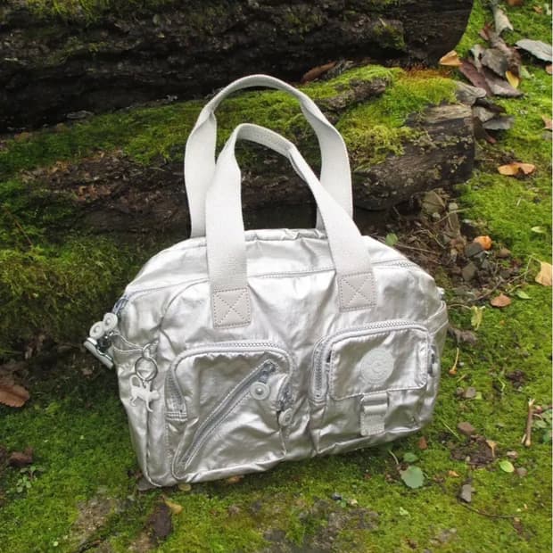 빈티지 키플링 실버 숄더크로스백