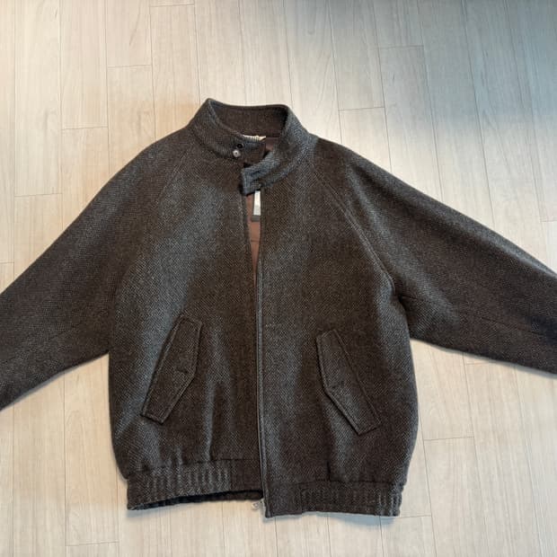 24fw 라마 셰틀랜드 울 트위드 집업 블루종 브라운 트위드 5