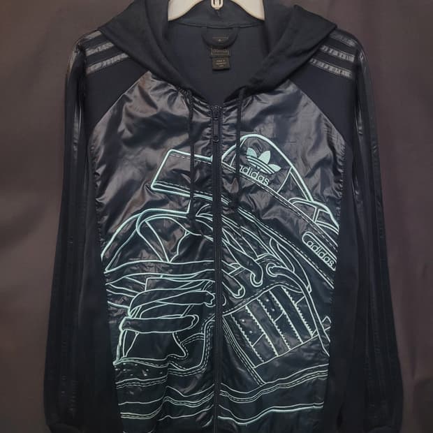 아디다스 슈퍼스타 슈즈 자수로고 후드 집업 희귀 대대장 