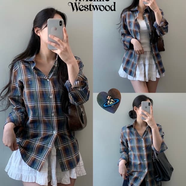 비비안 웨스트우드 체크 셔츠