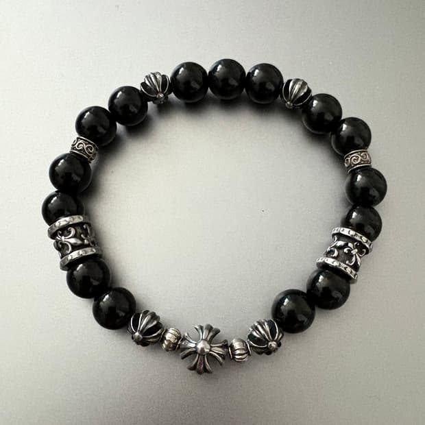 Black onyx Chrome bracelet