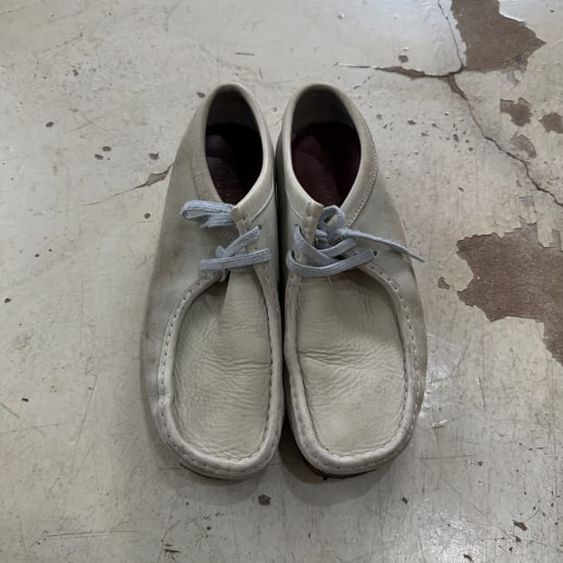 클락스 왈라비 라이트블루 스웨이드&레더