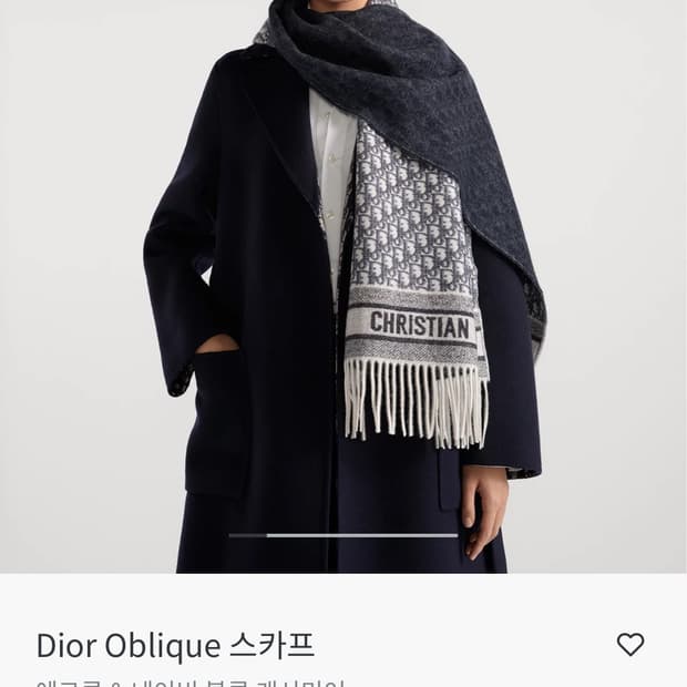 디올 오블리크 캐시미어 머플러