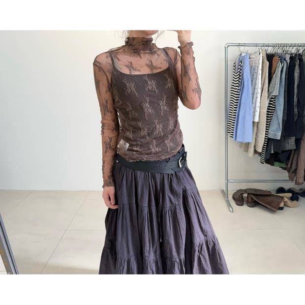 빈티지 레이스 티셔츠