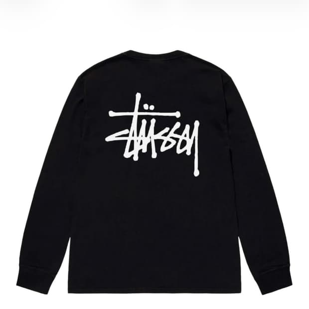 스투시 베이직 롱슬리브 블랙 XL