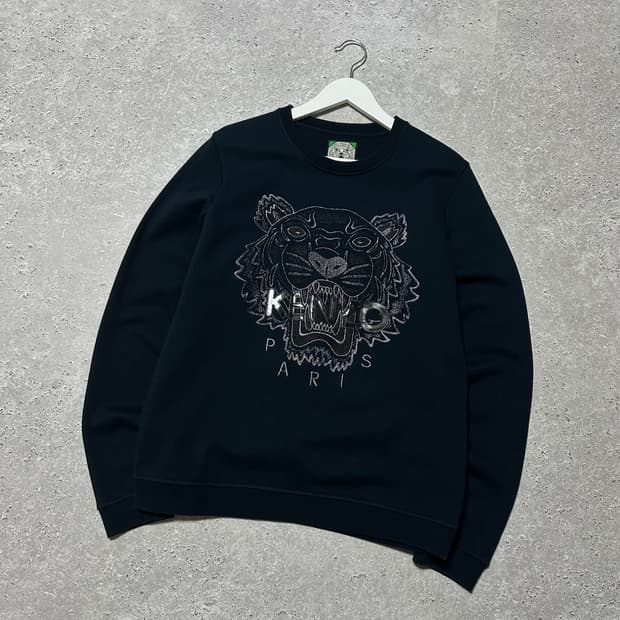 겐조 빅로고 네이비 블랙 맨투맨