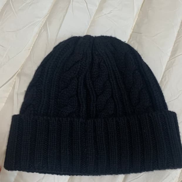 카키스 케이블 비니 블랙