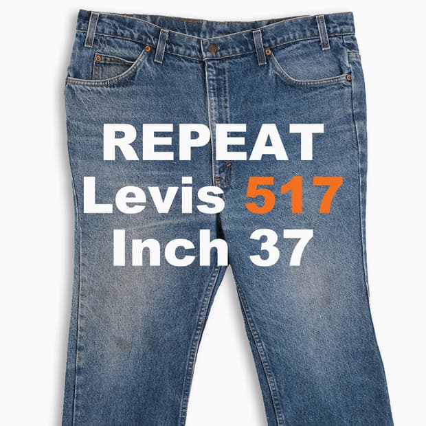 리바이스 517 오렌지탭 중청 80s USA 37인치 OR5174052