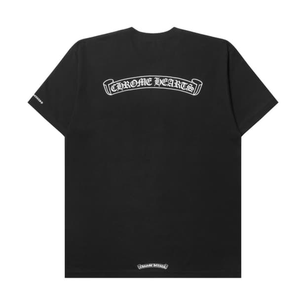 L / 크롬하츠 스크롤 로고 티셔츠 블랙