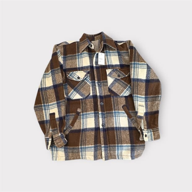 브라운  체크 자켓