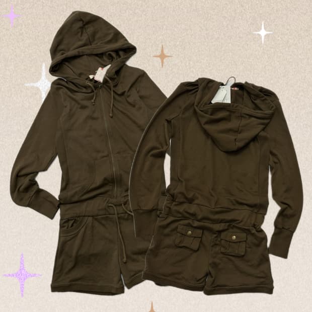 🤎브라운 후드 점프수트🤎 트레이닝 러블리 y2k 레어템 