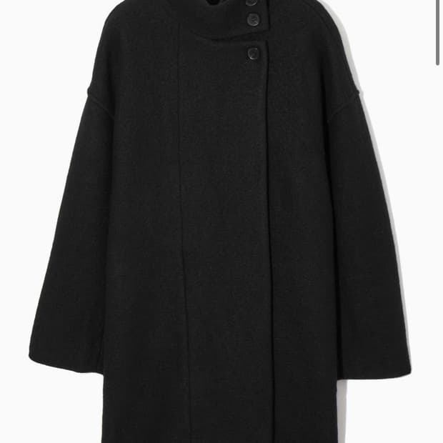 Cos 스탠드업 칼라 울코트