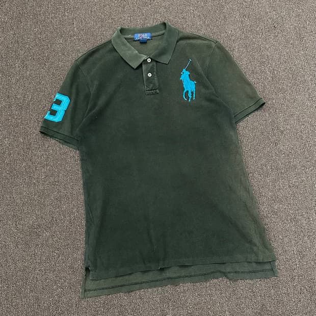 XL)폴로 랄프로렌 빈티지 빅포니 블랙 메쉬 반팔