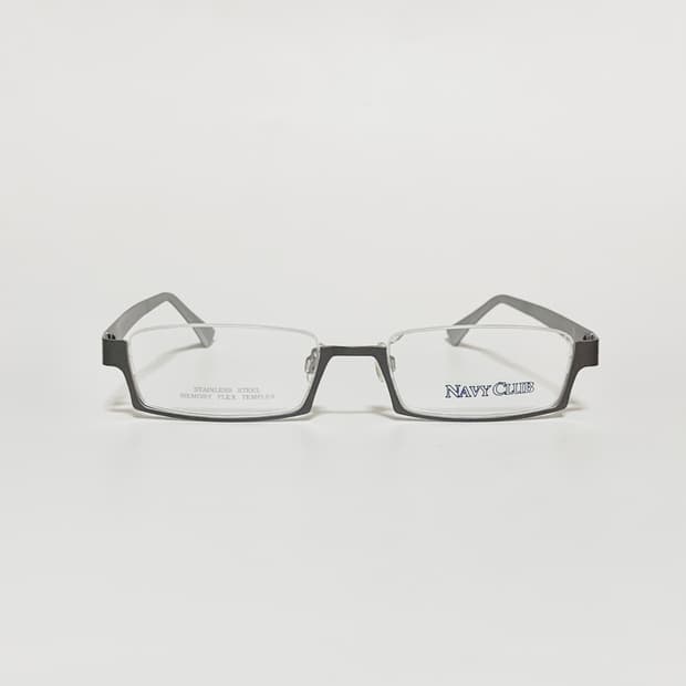 945 데드스탁 역반무테 건메탈 안경 하단 프레임 스테인리스 스틸 픽키