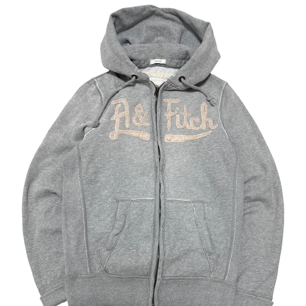 아베크롬비 로고 회색 후드집업
